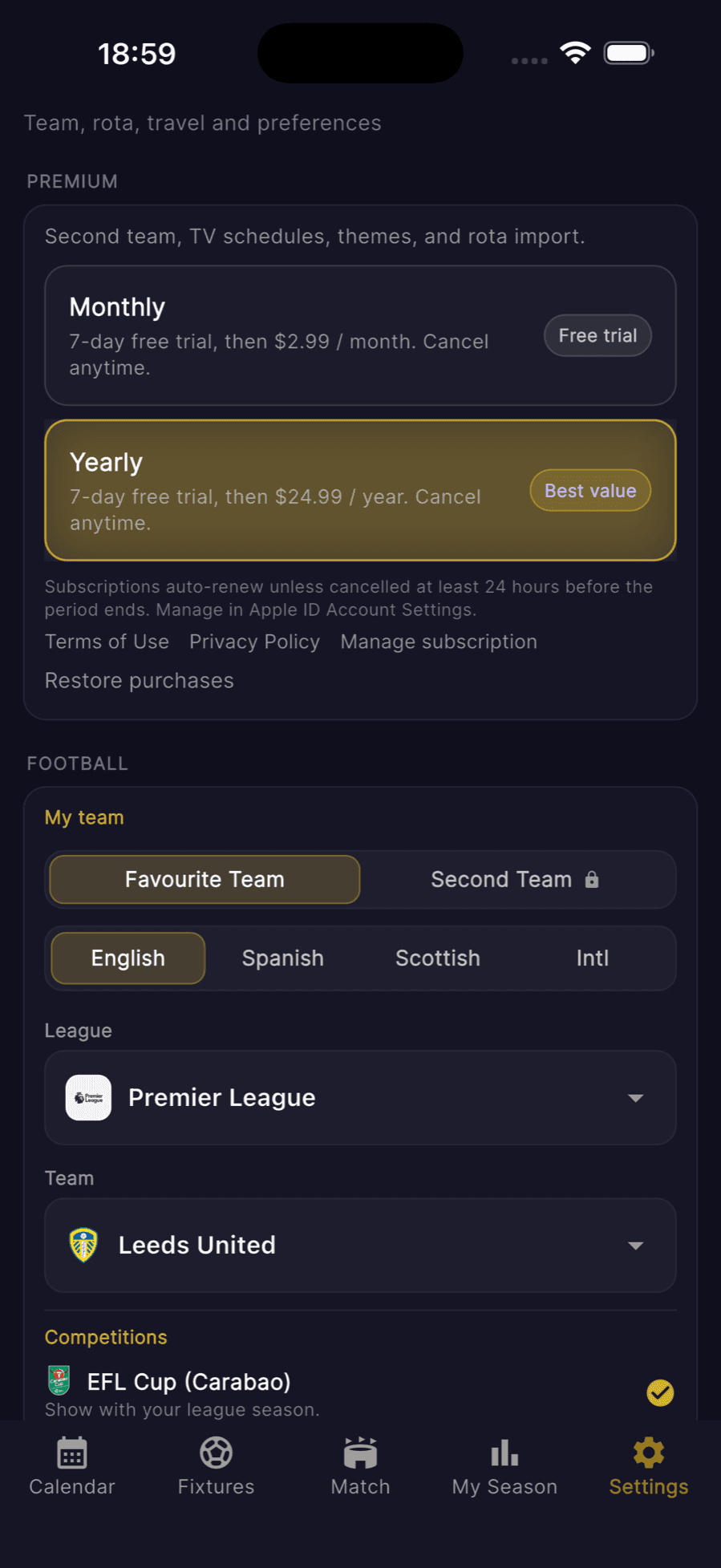 RotaMatch app screen 6